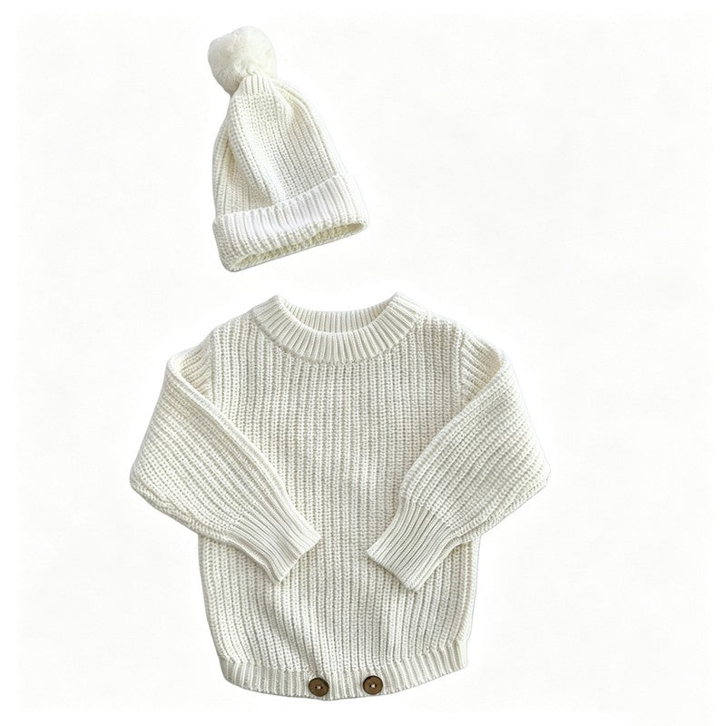Personalized Baby Bodysuit Set - Round Neck Long Sleeve