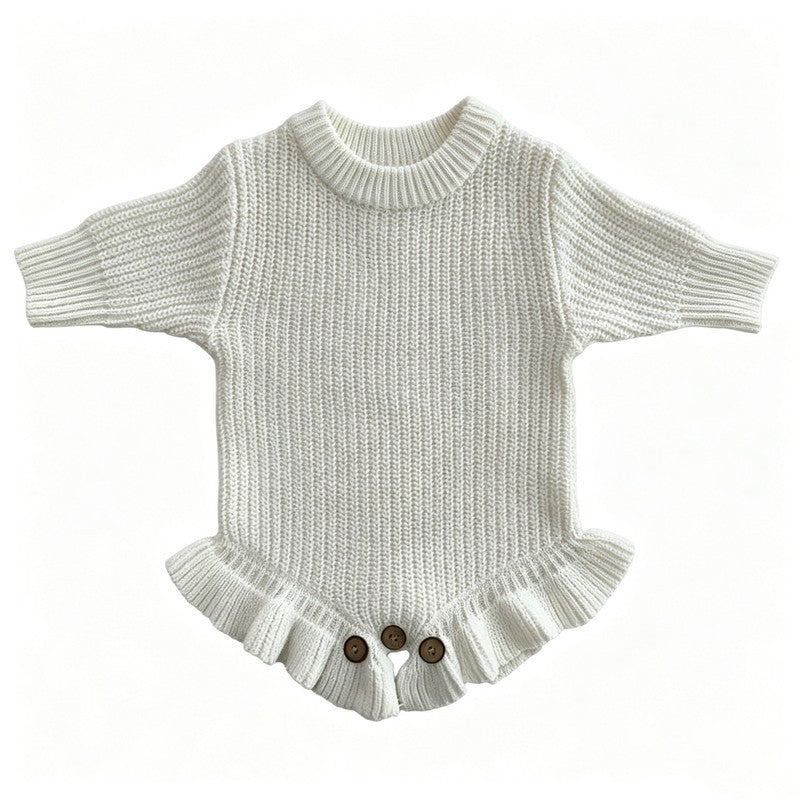 Personalized Baby Bodysuit Set - Round Neck Long Sleeve