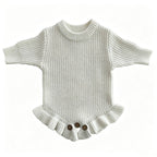 Personalized Baby Bodysuit Set - Round Neck Long Sleeve