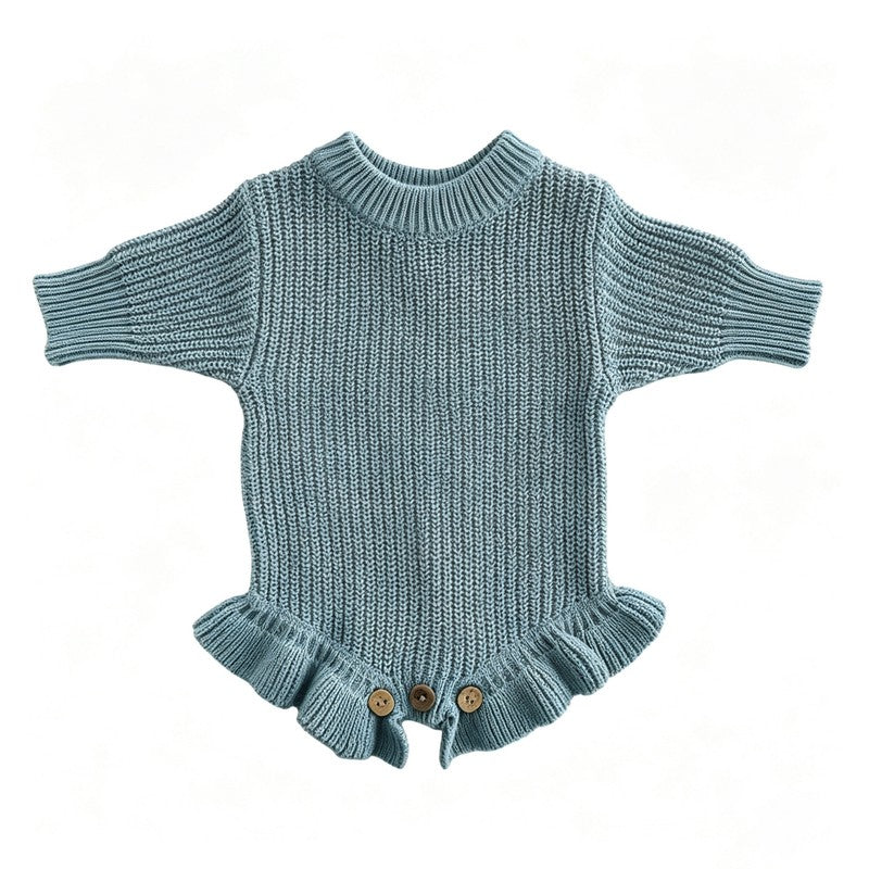 Personalized Baby Bodysuit Set - Round Neck Long Sleeve