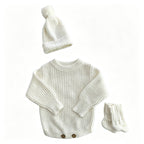 Personalized Baby Bodysuit Set - Round Neck Long Sleeve