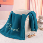 Personalized Embroidered Baby Blanket - Rectangle with Custom Name