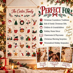 Personalized Fabric Advent Calendar - Christmas Wall Hanging with 24 Fillable Pockets