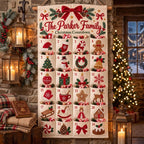 Personalized Fabric Christmas Advent Calendar - Wall Hanging