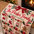Personalized Fabric Christmas Advent Calendar - Wall Hanging
