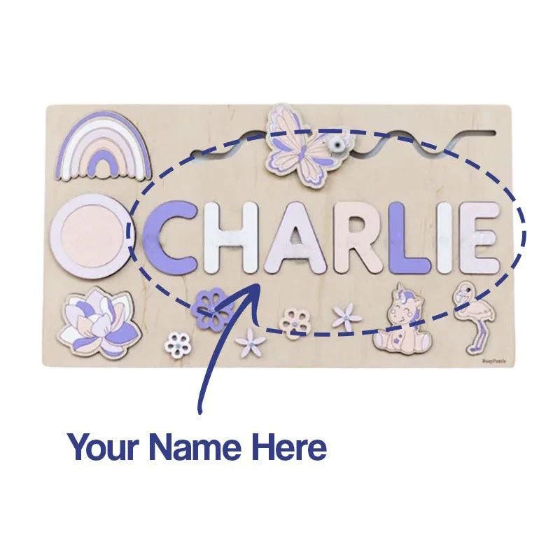 Personalized Wooden Name Puzzle Board - Nursery Decor