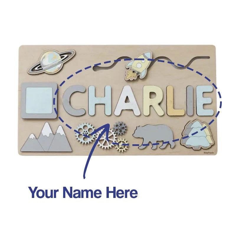 Personalized Wooden Name Puzzle Board - Nursery Decor