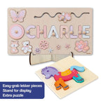Personalized Wooden Name Puzzle Board - Nursery Decor