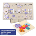 Personalized Wooden Name Puzzle Board - Nursery Decor
