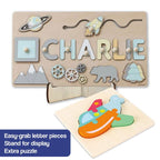 Personalized Wooden Name Puzzle Board - Nursery Decor