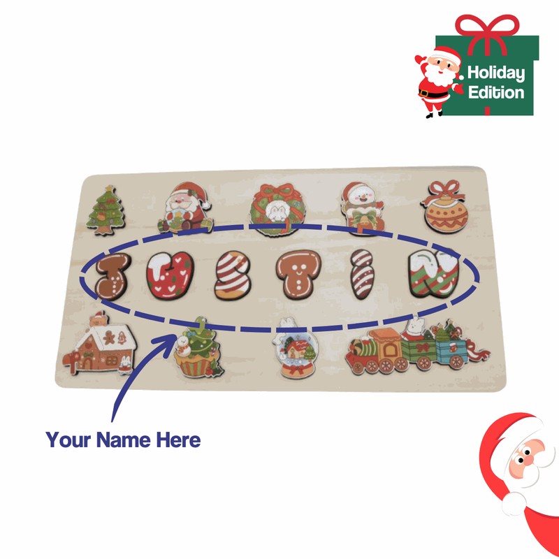 Personalized Wooden Name Puzzle Board - Nursery Decor