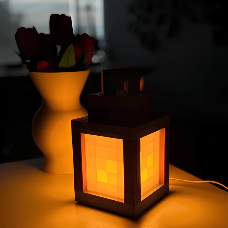 Pixel Art LED Lantern Light - 16 Color Retro