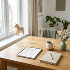 The Play Guide shown on a tablet on a kitchen table