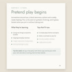 Inside page from The Play Guide: Pretend play begins, 2 years