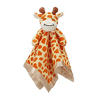 Plush Animal Security Blanket - Textured Blanket with Satin-Style Trim