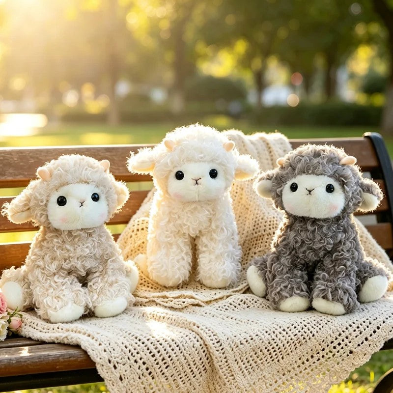 Plush Sheep Toy - Seated Lamb Figure