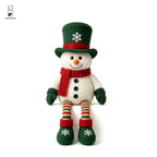 Plush Snowman Doll - Christmas Decoration with Top Hat and Scarf