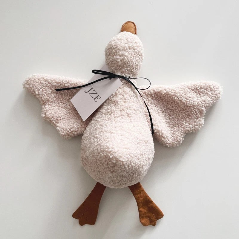 Plush Stuffed Animal Toy - Goose/Duck Shape with Spread Wings