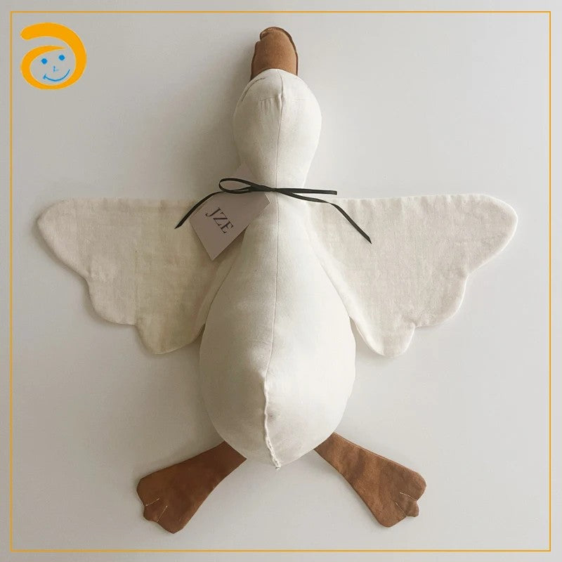 Plush Stuffed Animal Toy - Goose/Duck Shape with Spread Wings