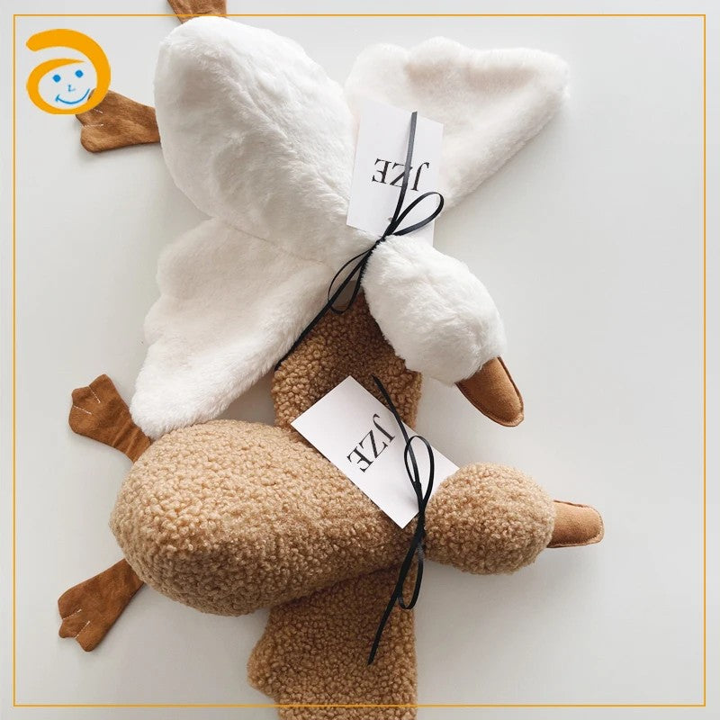 Plush Stuffed Animal Toy - Goose/Duck Shape with Spread Wings