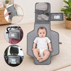 Portable Foldable Baby Changing Mat with Integrated Storage