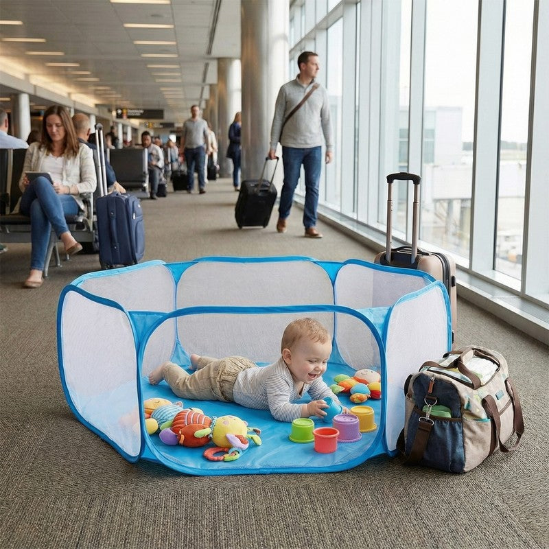 Portable Pop-Up Playpen for Toddlers - Hexagonal Shape