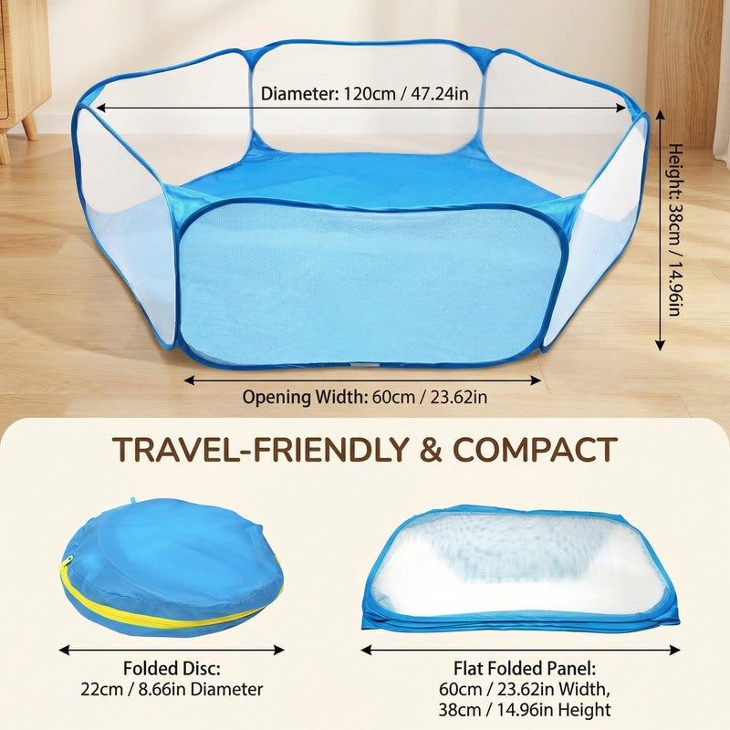 Portable Pop-Up Playpen for Toddlers - Hexagonal Shape