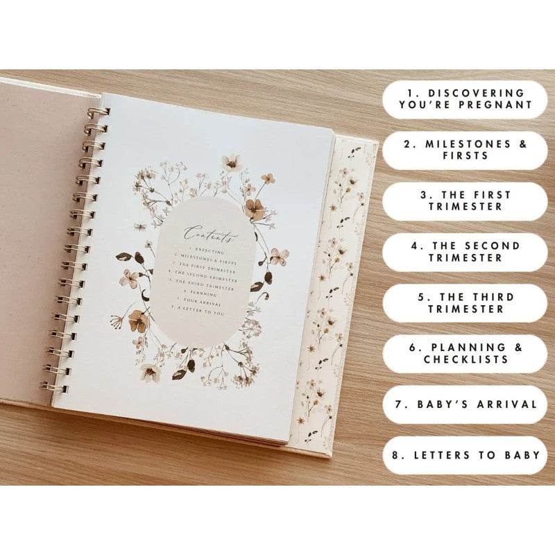 Pregnancy Journal - Hardcover with Gold Stamping