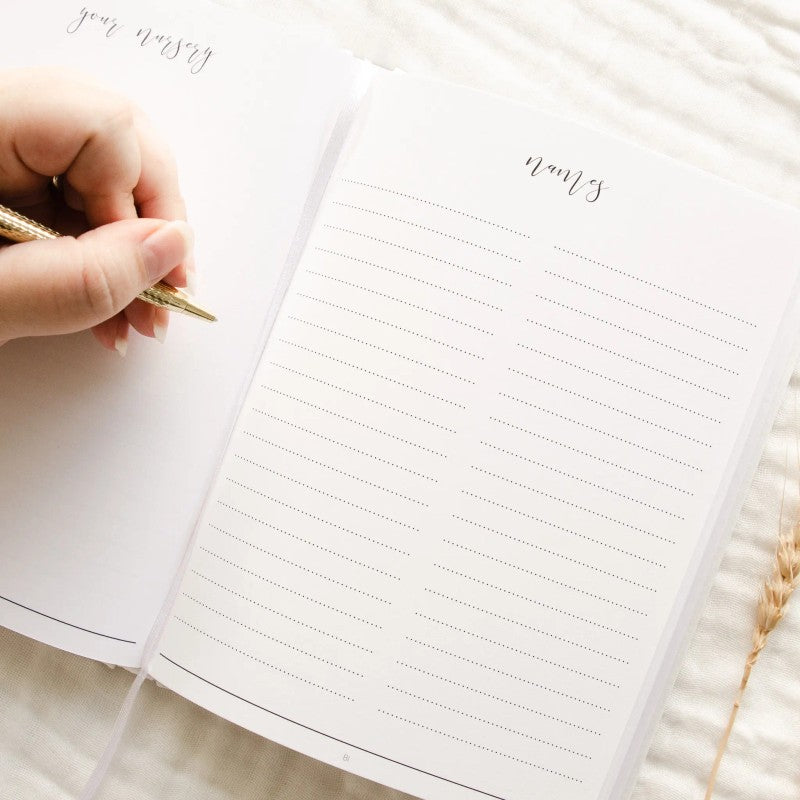 Pregnancy Journal with Customizable Pages - Natural Beige
