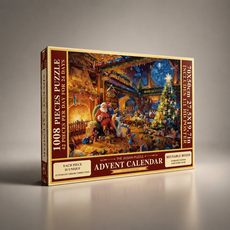 Puzzle Advent Calendar - Christmas-themed Motif with 1008 Pieces