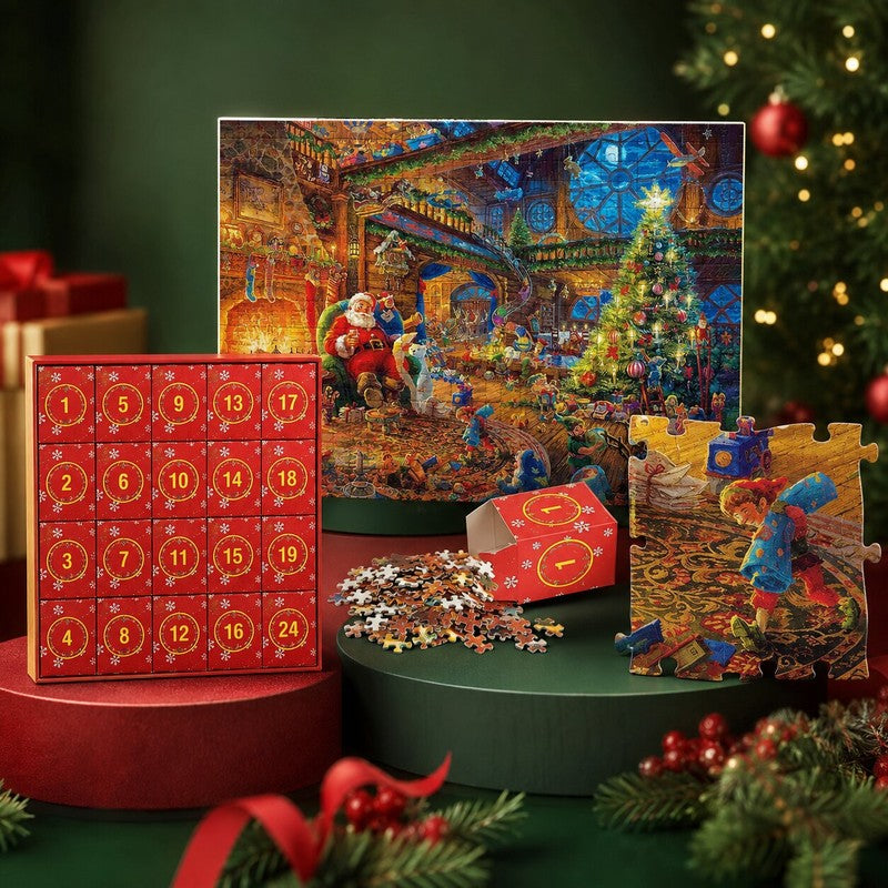 Puzzle Advent Calendar - Christmas-themed Motif with 1008 Pieces