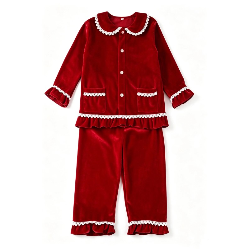 Pyjamas - Two-Piece Set with Long Sleeves and Trousers