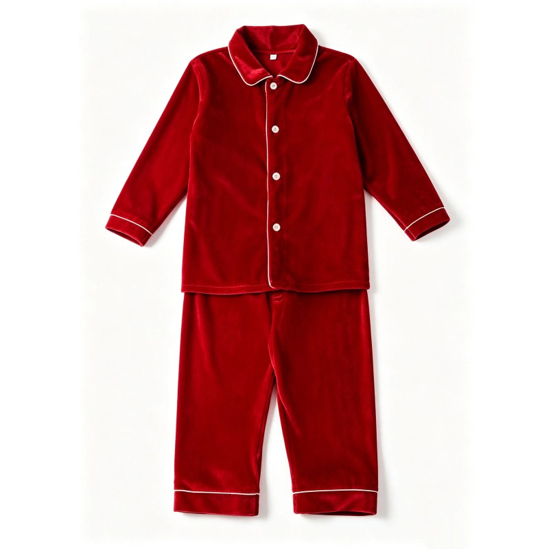 Pyjamas - Two-Piece Set with Long Sleeves and Trousers