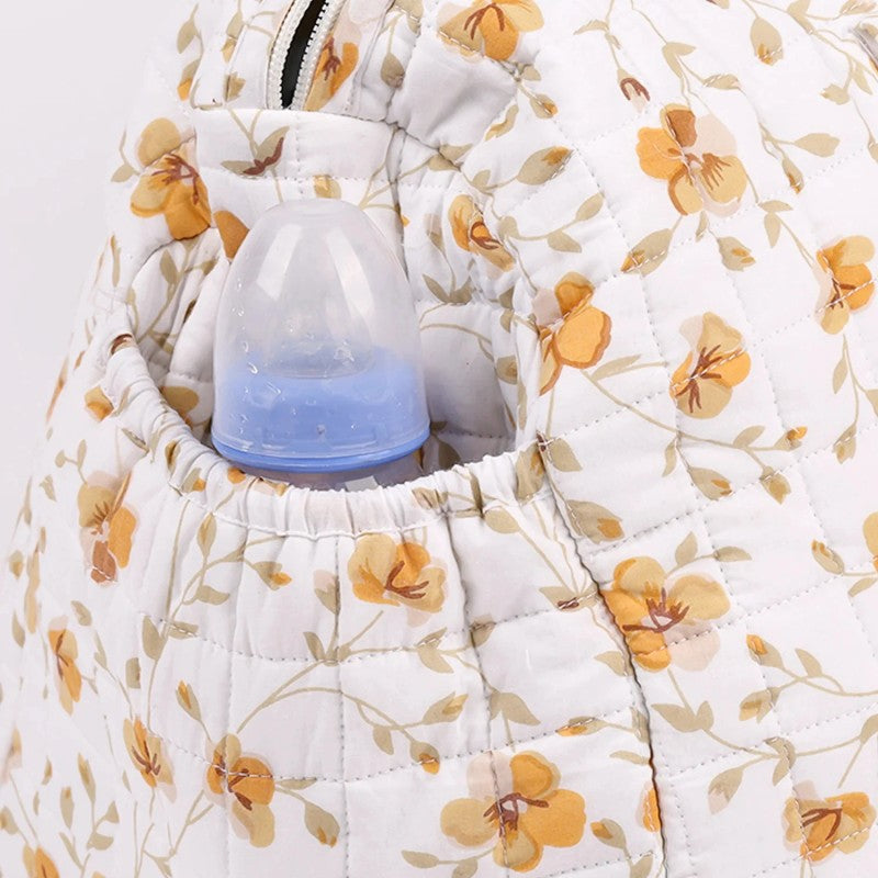 Quilted Diaper Bag - Floral Print