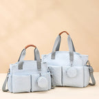Quilted Diaper Tote Bag - Oxford Fabric with Multiple Pockets