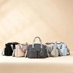 Quilted Diaper Tote Bag - Oxford Fabric with Multiple Pockets