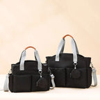 Quilted Diaper Tote Bag - Oxford Fabric with Multiple Pockets