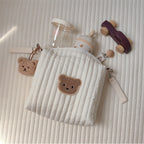 Quilted Embroidered Storage Bag - Double Buckle Attachment