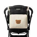Quilted Embroidered Storage Bag - Double Buckle Attachment
