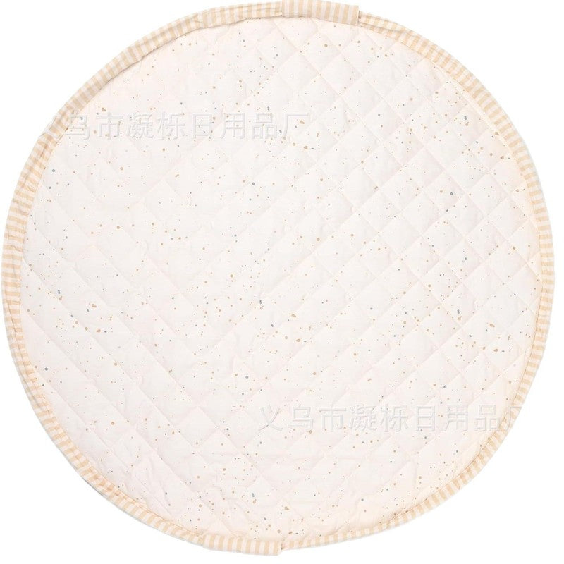 Quilted Play Mat with Convertible Storage Bag - Beige