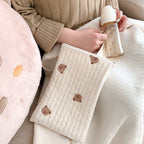 Quilted Zipper Tote Bag - One-Ear Strap