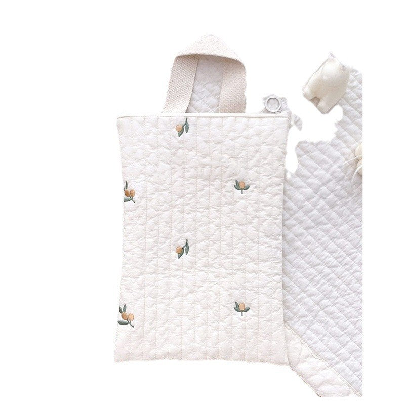 Quilted Zipper Tote Bag - One-Ear Strap