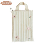 Quilted Zipper Tote Bag - One-Ear Strap