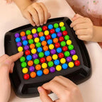 Rainbow Color Ball Matching Board Game - Square Grid with Side Trays