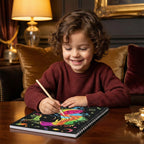 Rainbow Scratch Paper Notebook Set - Black & Multicolor