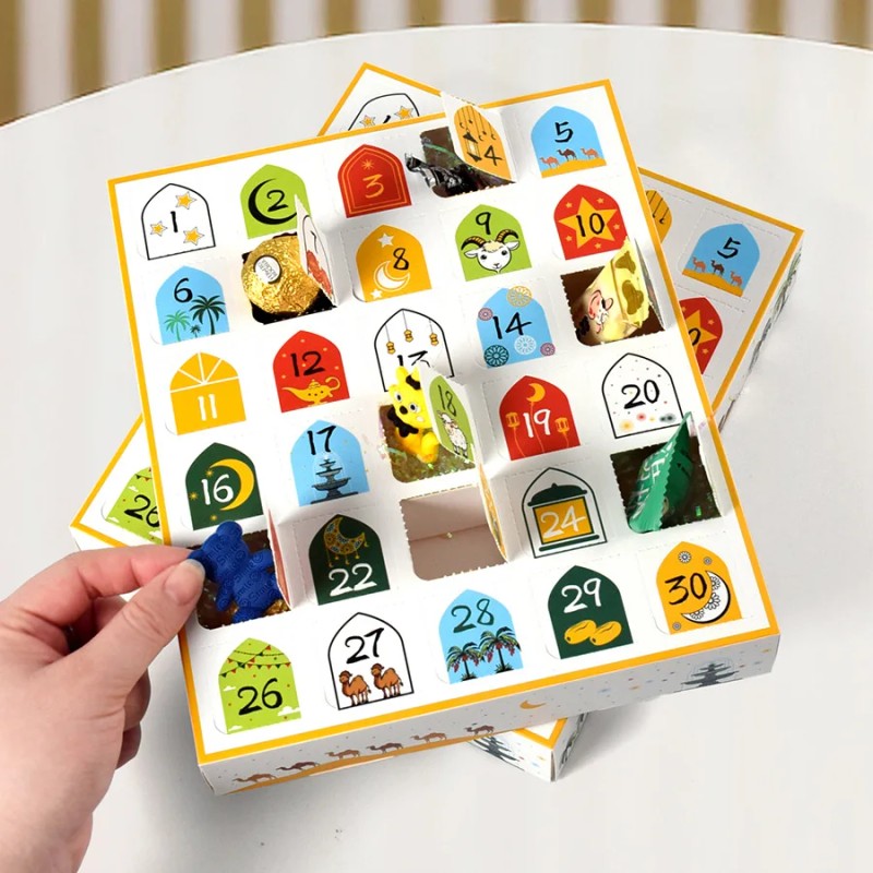 Ramadan Countdown Advent Calendar Gift Box - 30-Grid Surprise Box