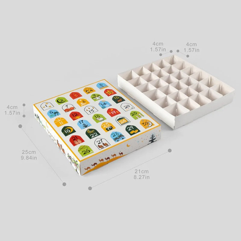 Ramadan Countdown Advent Calendar Gift Box - 30-Grid Surprise Box