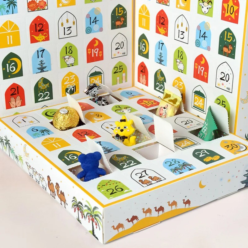 Ramadan Countdown Advent Calendar Gift Box - 30-Grid Surprise Box