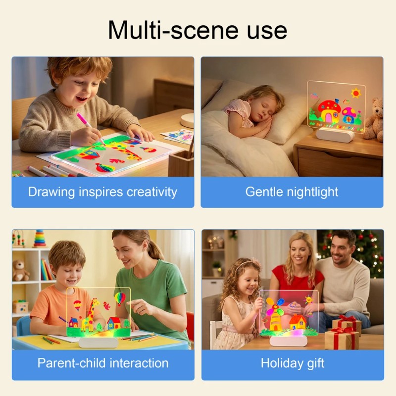 Rechargeable LED Drawing Board - RGB Color-Changing Light