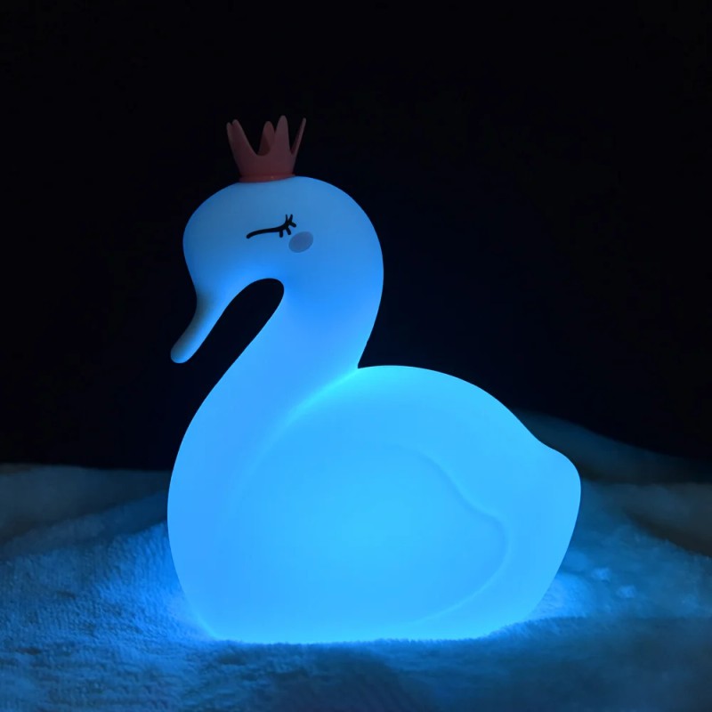 Rechargeable LED Night Light - Swan Shape with Color-Changing Modes